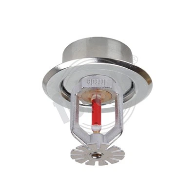 Escutcheon 플레이트가있는 펜던트 스프링클러